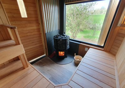 Hand-crafted, bespoke sauna by Malvern Hills Cabins & Glamping Structures
