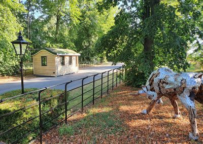 Bespoke welcome office, hand-made by Malvern Hills Cabins & Glamping Structures