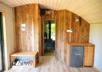 Hand-made, bespoke fitness room designed and built by Malvern Hills Cabins & Glamping Structures