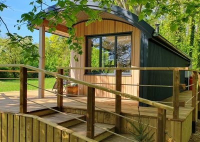 Hand-made, bespoke cabin designed and built by Malvern Hills Cabins & Glamping Structures